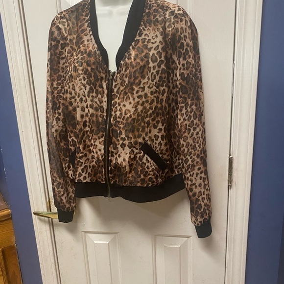 Womens Jackets Plus Size Short Female Coat Zipper 3/4 Sleeve Polka Flower Dot - Picture 4 of 9